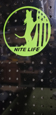 NITE LIFE DECAL GREEN 6 inch