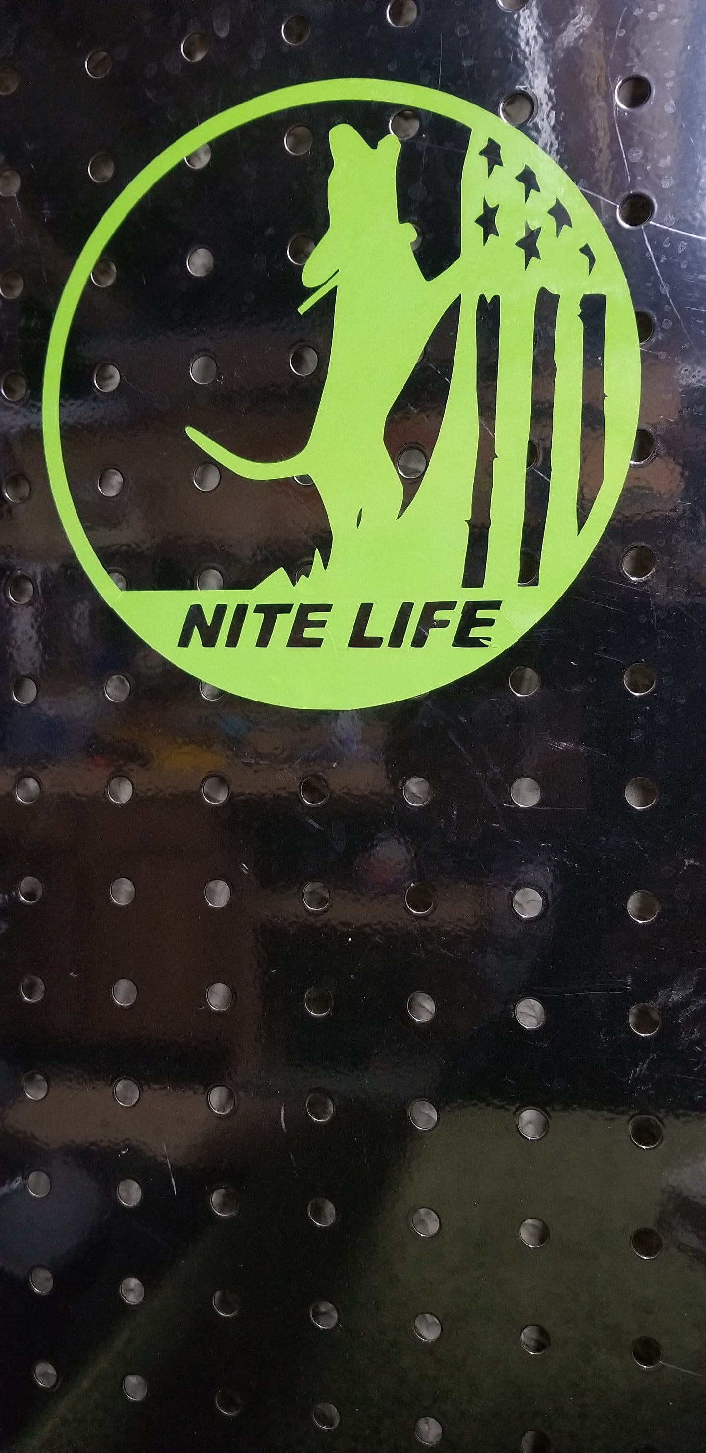 NITE LIFE DECAL GREEN 6 inch