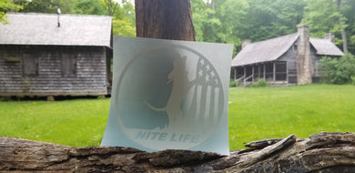 NITE LIFE DECAL WHITE 6 inch